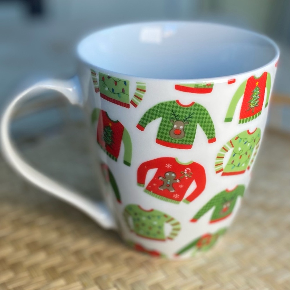 Ugly Sweater Contest Oversized Mug Cup bt Pfaltzgraff Super Cute!